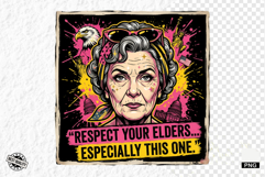 Funny Patriotic Grandma PNG Illustration Product Image 1