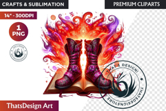 Halloween Character Boots - Spooky Gothic Clipart PNG Product Image 1