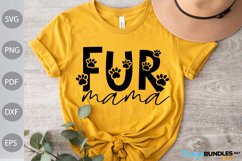 Fur Mama SVG Design / Dog Mama Tshirt Design Product Image 1