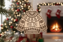Christmas Sweater Ornaments SVG Bundle | Laser Cut | SVG Product Image 8