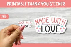 Small Business Thank You Stickers - Made With Love Product Image 1