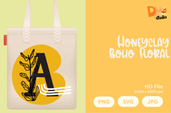 Honeyclay Boho Floral Monogram Product Image 1