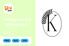 Vintage Floral Monogram Product Image 1