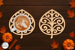 Autumn Leaves Coasters SVG Bundle | Drink Coaster | SVG Product Image 17