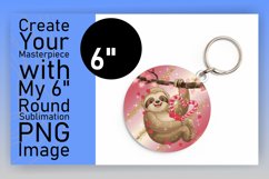 Artistic Keychain Round Design PNG , Valentines Product Image 1