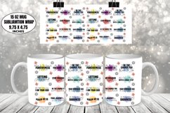 Motivational Mug Wrap Sublimation, Funny Mug Design Product Image 1