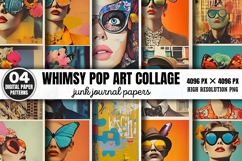 Whimsy Pop Art Collage Journal Patterns PNG Product Image 1