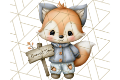 Thanksgiving Woodland Animals Clipart PNG Product Image 3