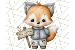 Thanksgiving Woodland Animals Clipart PNG Product Image 3