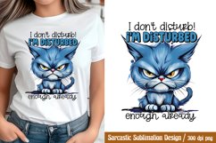Funny Sarcastic Sublimation, I don't disturb! i'm disturbed Product Image 1