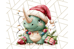 Christmas Dinosaur PNG Clipart, Cute Dino Holiday Art Png Product Image 3
