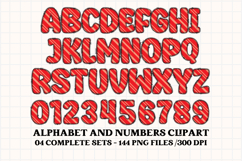 Christmas Alphabet png clipart, christmas letters doodle Product Image 5