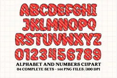Christmas Alphabet png clipart, christmas letters doodle Product Image 5