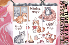 Joyful Moments 20oz tumbler wrap, Funny Cat Product Image 1