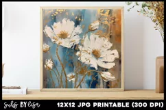 Painted Flowers Printable Art JPG & 20 oz Tumbler Wrap 20 oz Product Image 1