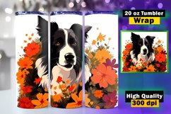 Cute Dog Tumbler Sublimation, 20 oz Skinny Tumbler Wrap Product Image 1