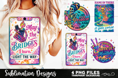 Funny Skeletons Sarcastic Retro PNG Sublimation Product Image 3
