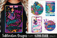 Funny Skeletons Sarcastic Retro PNG Sublimation Product Image 7