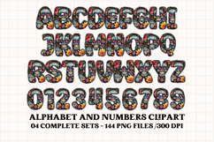 Day of The Dead PNG Alphabet, day of the dead letters doodle Product Image 5