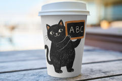 Halloween School Cat Clipart Product Image 5