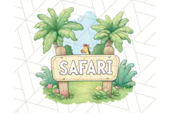 Jungle Safari Animals PNG Cute Pastel Wild Animal Clipart Product Image 3