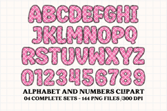 Valentine Alphabet Clip Art, valentines day letters doodle Product Image 5