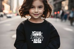 Black Gildan 18000B Mockup, Mockup Product Image 1