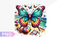 Summer Butterfly Sublimation - Clipart PNG Design Product Image 1
