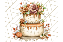 Fall Cake Clipart PNG, Autumn Cakes With Pumpkins Product Image 3