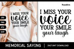 Heartfelt Memorial Quote SVG | I Miss Your Voice Product Image 1