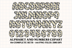 Black and Gold Alphabet png clipart, gold letters doodle Product Image 5