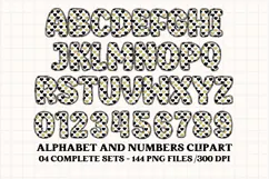 Black and Gold Alphabet png clipart, gold letters doodle Product Image 5