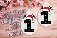 Whimsical Teardrop Earrings Template , Christmas Product Image 1