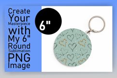 Elegant Keychain Circle PNG Artwork , Heart Product Image 1