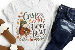Crisp Air Happy Heart PNG Sublimation Design - Cute Fall Product Image 2