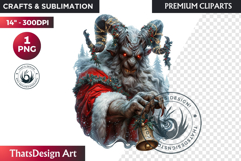 Krampus Christmas Clipart , Evil Santa Christmas clipart png Product Image 1