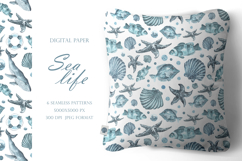 Sea life watercolor set. Nautical. Scandinavian. Product Image 11