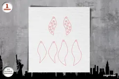 Patriotic Feather Earrings Laser Cut | Jewerly | SVG Product Image 2