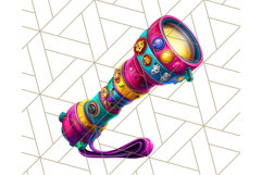 Funky Safari Animals PNG Clipart With Rainbow Hair, Cute Png Product Image 3