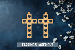 24 Cross Earrings Laser Cut SVG I Christian Cross Earrings Product Image 12