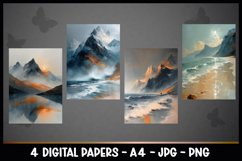 4 Beautiful Sea View Digital Papers I Junk Journal Pages Product Image 2