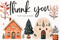 Cozy Christmas Watercolor 53 Cliparts Collection Product Image 11