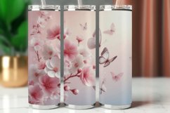 Spring Tumbler Wrap 20 oz - plum blossoms Product Image 1