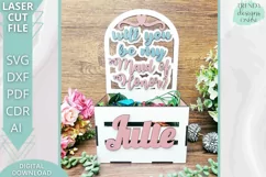 Will you be my Maid of honor Crate Glowforge laser cut file Product Image 3