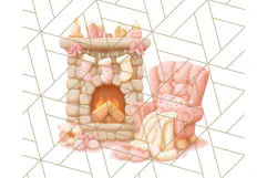 Santa’s Pajama Day Clipart, Cute Christmas Bedtime PNG Product Image 3