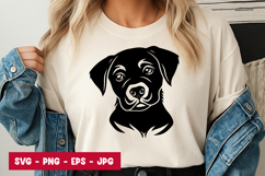 Rottweiler Dog Face T-Shirt Design Product Image 1