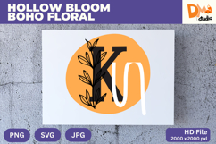 Hollow Bloom Boho Floral Monogram Product Image 1