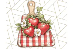 Cottagecore Strawberry Kitchen PNG Clipart, Retro Fruit Png Product Image 3