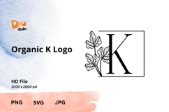 Organic Logo Monogram - Elegant Nature JPG | PNG | SVG Product Image 1