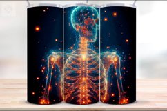 4 Neon Skeleton Tumbler Wrap Sublimations, 20 oz Product Image 3